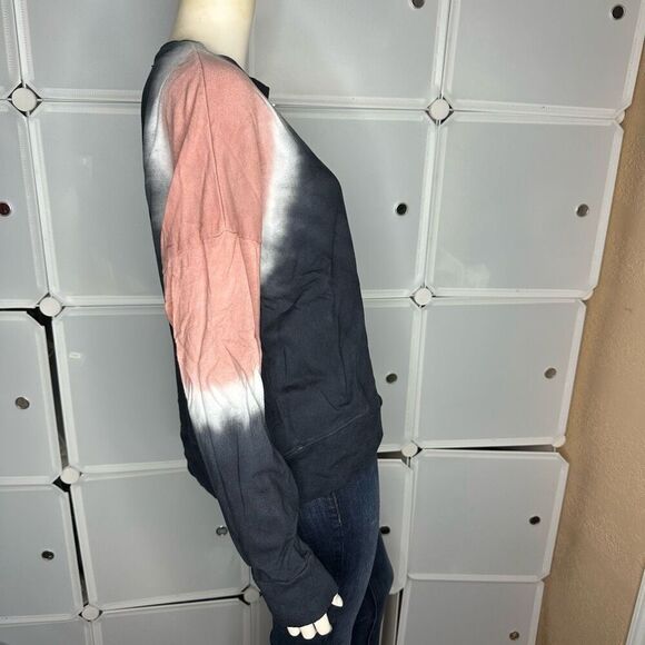 Anthropologie Sundry Terry Oversize Sweatshirt in Terracotta & Charcoal Size 1/S - Picture 10 of 12